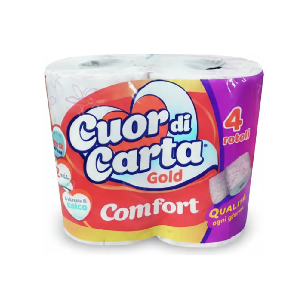 CUOR DI CARTA IGIENICA 2VELI X4 GOLD