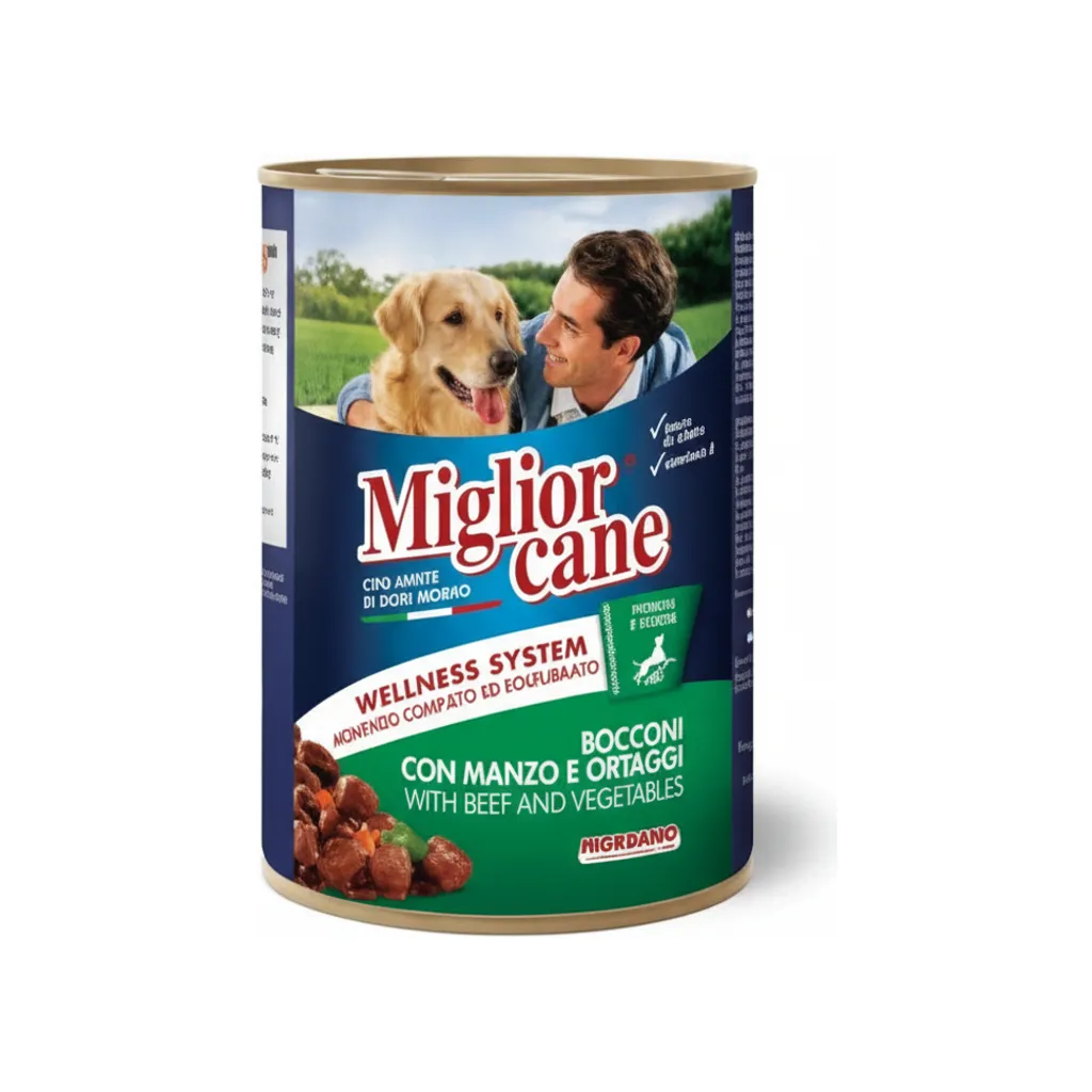 MIGLIOR CANE BOCCONC MANZO E ORTAG  400G
