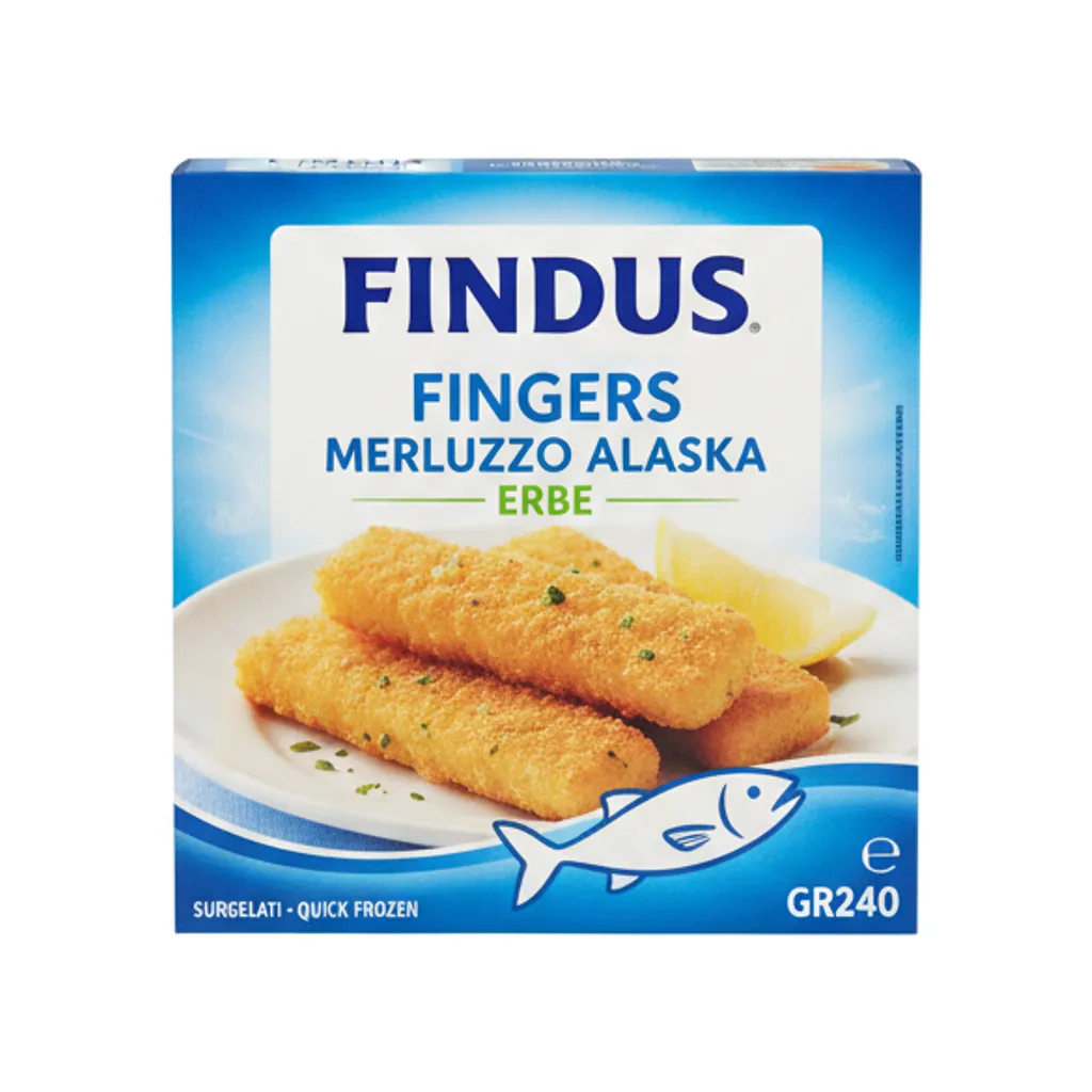 FINDUS FINGERS MERLUZZO ALASKA ERBE GR24