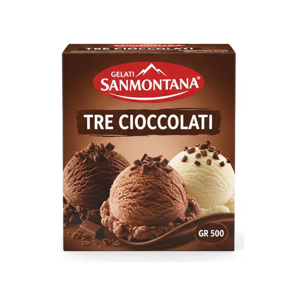 GELATI SANMONTANA TRE CIOCCOLATI GR 500